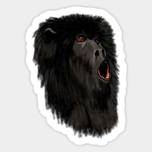 Black howler monkey Sticker